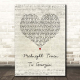 Gladys Knight And The Pips Midnight Train To Georgia Script Heart Song Lyric Print