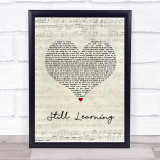 Halsey Still Learning Script Heart Song Lyric Print