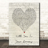 Hanson With You In Your Dreams Script Heart Song Lyric Print