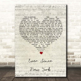 Harry Styles Ever Since New York Script Heart Song Lyric Print
