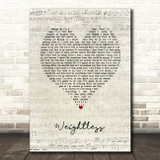 All Time Low Weightless Script Heart Song Lyric Print