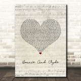 Haystak Bonnie And Clyde Script Heart Song Lyric Print