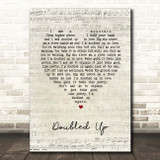 Heather Nova Doubled Up Script Heart Song Lyric Print