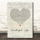 Alter Bridge Wonderful Life Script Heart Song Lyric Print