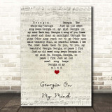 Hoagy Carmichael Georgia on my Mind Script Heart Song Lyric Print