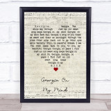 Hoagy Carmichael Georgia on my Mind Script Heart Song Lyric Print