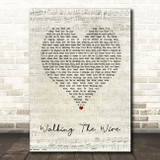 Imagine Dragons Walking The Wire Script Heart Song Lyric Print