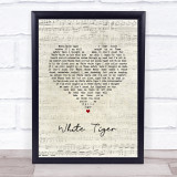 Izzy Bizu White Tiger Script Heart Song Lyric Print