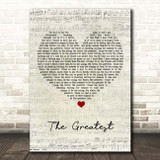 James Blunt The Greatest Script Heart Song Lyric Print