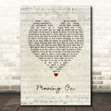 James Moving On Script Heart Song Lyric Print