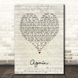 Janet Jackson Again Script Heart Song Lyric Print