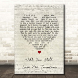 Amy Winehouse Will You Still Love Me Tomorrow Script Heart Song Lyric Print