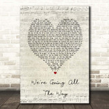 Jeffrey Osborne We're Going All The Way Script Heart Song Lyric Print