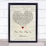 Jimmy Eat World For Me This Is Heaven Script Heart Song Lyric Print