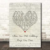 Jimmy Roselli When You Old Wedding Ring Was New Script Heart Song Lyric Print