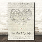 John Mayer The Heart Of Life Script Heart Song Lyric Print