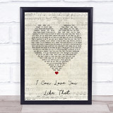John Michael Montgomery I Can Love You Like That Script Heart Song Lyric Print