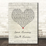 John Prine Some Humans Ain't Human Script Heart Song Lyric Print