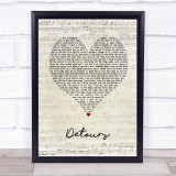 Jordan Davis Detours Script Heart Song Lyric Print
