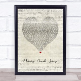 Juice WRLD Flaws And Sins Script Heart Song Lyric Print