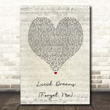 Juice WRLD Lucid Dreams (Forget Me) Script Heart Song Lyric Print