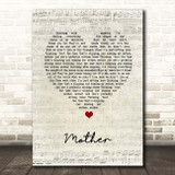 Kacey Musgraves Mother Script Heart Song Lyric Print