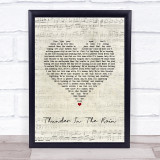 Kane Brown Thunder In The Rain Script Heart Song Lyric Print