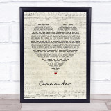 Kelly Rowland ft. David Guetta Commander Script Heart Song Lyric Print