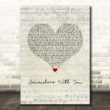 Kenny Chesney Somewhere With You Script Heart Song Lyric Print