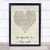 Kenny Rogers Handprints On The Wall Script Heart Song Lyric Print