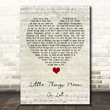 Kitty Kallen Little Things Mean a Lot Script Heart Song Lyric Print