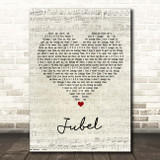 Klingande Jubel Script Heart Song Lyric Print