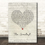 Lana Del Rey The Greatest Script Heart Song Lyric Print
