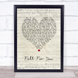 Leela James Fall For You Script Heart Song Lyric Print