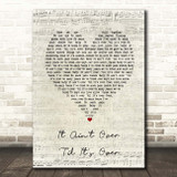 Lenny Kravitz It Ain't Over 'Til It's Over Script Heart Song Lyric Print