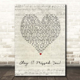 Lisa Loeb Stay (I Missed You) Script Heart Song Lyric Print