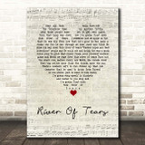 Madeleine Peyroux River Of Tears Script Heart Song Lyric Print