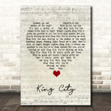 Majid Jordan King City Script Heart Song Lyric Print