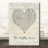 Manfred Mann's Earth Band The Mighty Quinn Script Heart Song Lyric Print