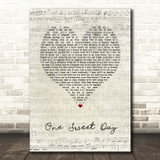Mariah Carey One Sweet Day Script Heart Song Lyric Print