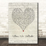 Matt Cardle When We Collide Script Heart Song Lyric Print