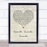 Michael Buble feat. Nelly Furtado Quando, Quando, Quando Script Heart Song Lyric Print