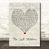 Michael Jackson The Lost Children Script Heart Song Lyric Print