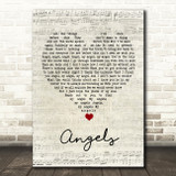Robin Thicke Angels Script Heart Song Lyric Wall Art Print