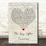 Saybia The Day After Tomorrow Script Heart Song Lyric Wall Art Print