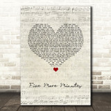 Scotty McCreery Five More Minutes Script Heart Song Lyric Wall Art Print