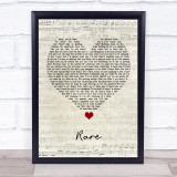 Selena Gomez Rare Script Heart Song Lyric Wall Art Print