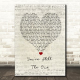 Shania Twain You're Still The One Script Heart Song Lyric Wall Art Print