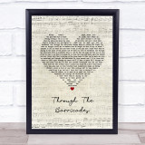 Spandau Ballet Through The Barricades Script Heart Song Lyric Wall Art Print