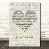 Bear's Den Laurel Wreath Script Heart Song Lyric Wall Art Print